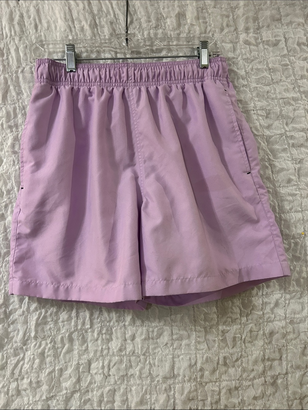 Purple Athletic Mesh-Lined Shorts, Size: Medium (32-34)